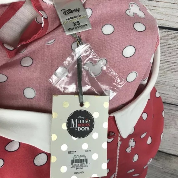 Mickey Mouse print pink collared rayon 3/4 sleeve top - Picture 6 of 7